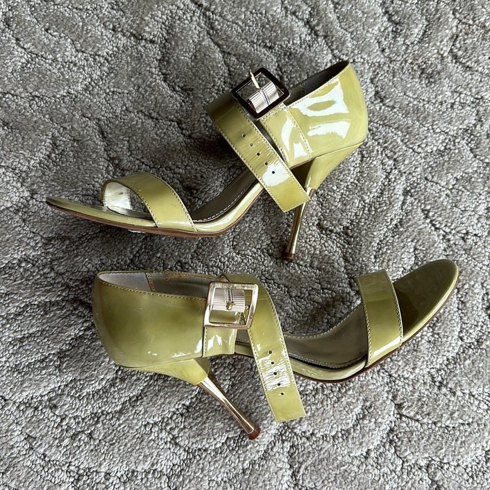 linea paolo green women’s heels size 8